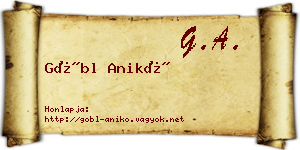 Göbl Anikó névjegykártya
